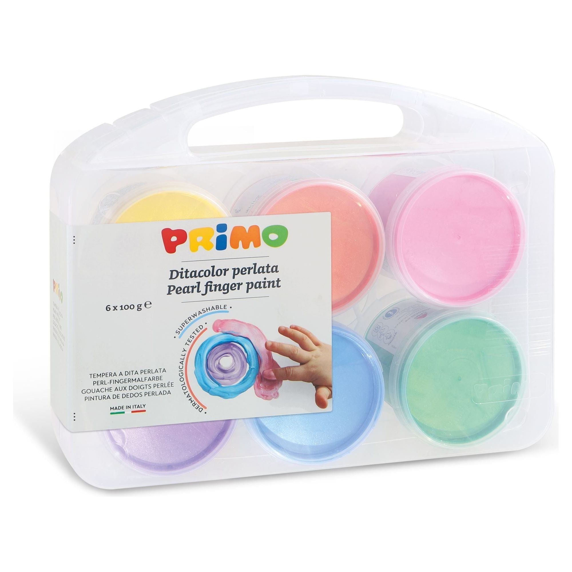 Vingerverf Parelmoer (6x100gr), Primo