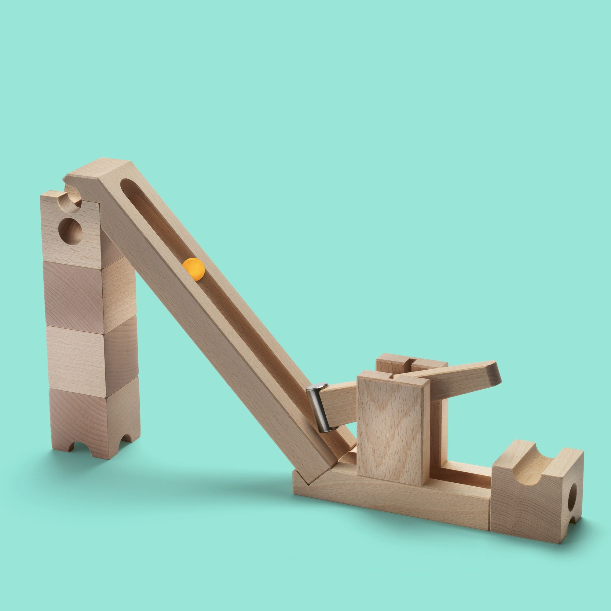 Houten knikkerbaan Kick 8 stuks, Cuboro