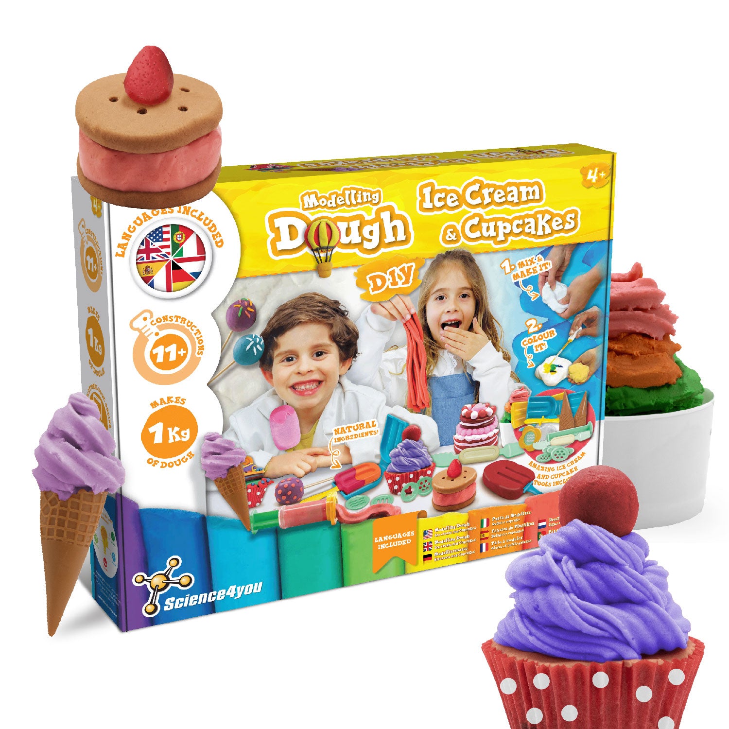 Modelling Dough Ice Cream & Cupcakes DIY, Science4You