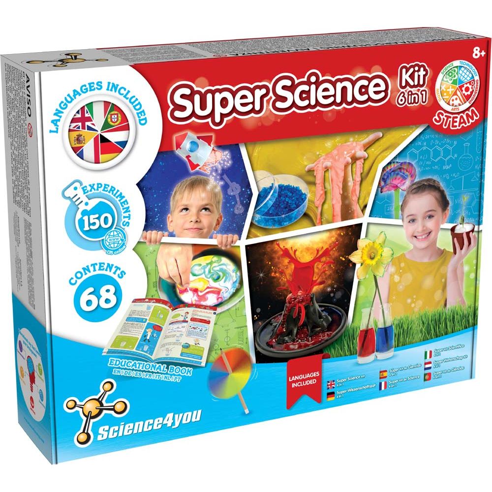 Science4you Super Science Kit 6 in 1, Science4You