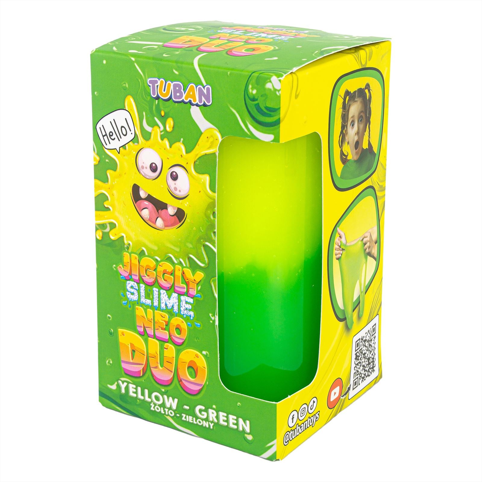 Jiggly Slime Neo Duo - Yellow Pink 430 g, Tuban