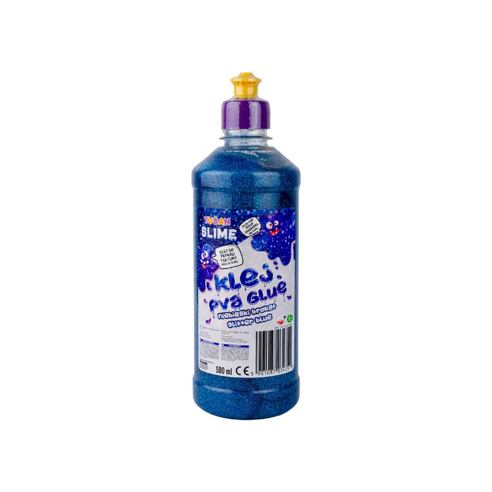 Pva Glue Glitter - Blue 500 ml, Tuban