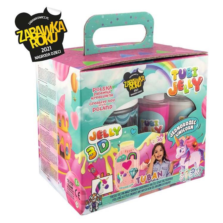 Tubi Jelly Set With 6 Colors And Small Aquarium - Unicorn, Tuban