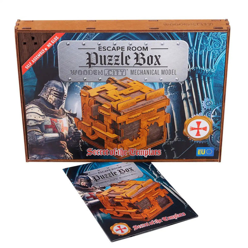Escape room Puzzle box, Wooden City