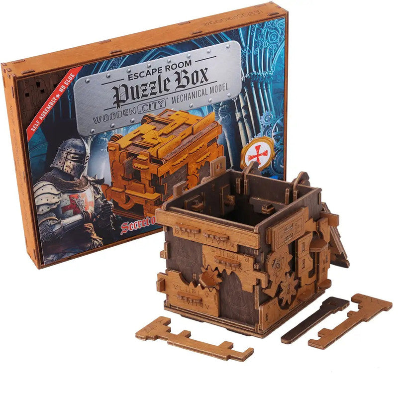 Escape room Puzzle box, Wooden City