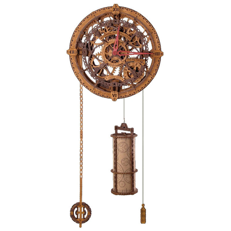 Industrial Vintage Wall Clock, Wooden City