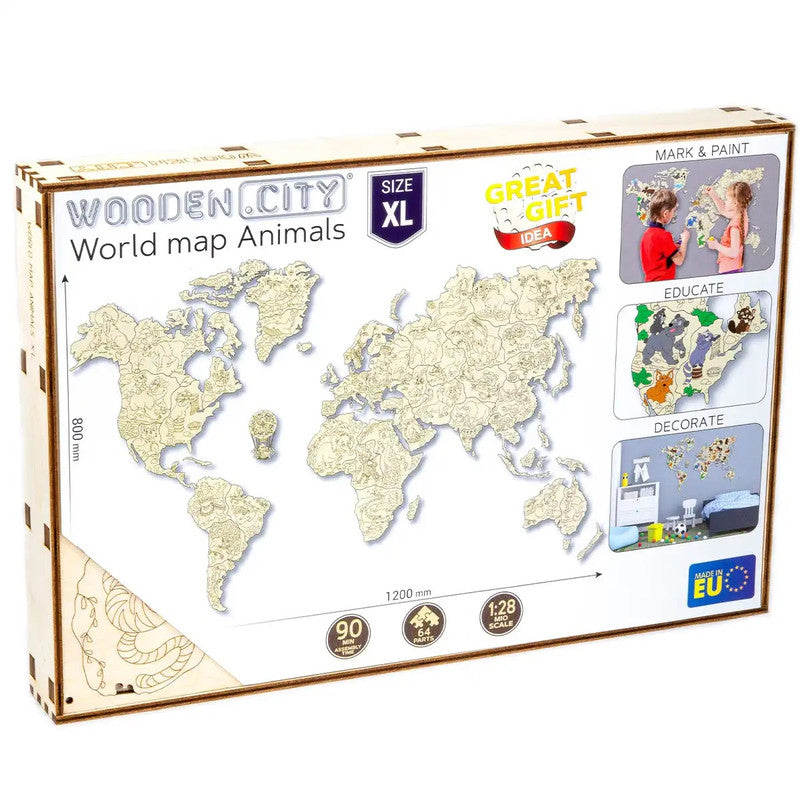 WORLD MAP XL, Wooden City