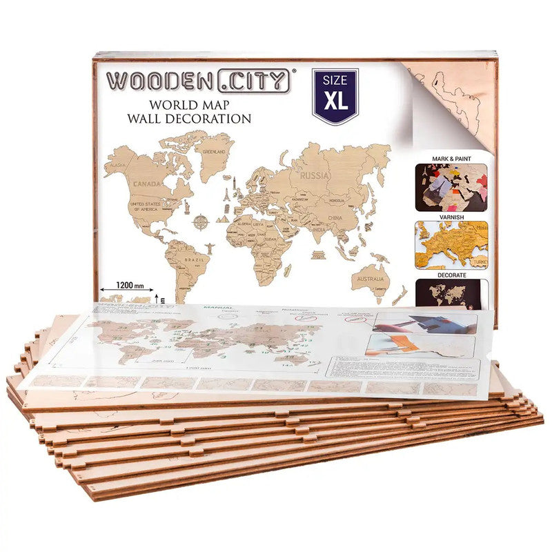WORLD MAP XL, Wooden City