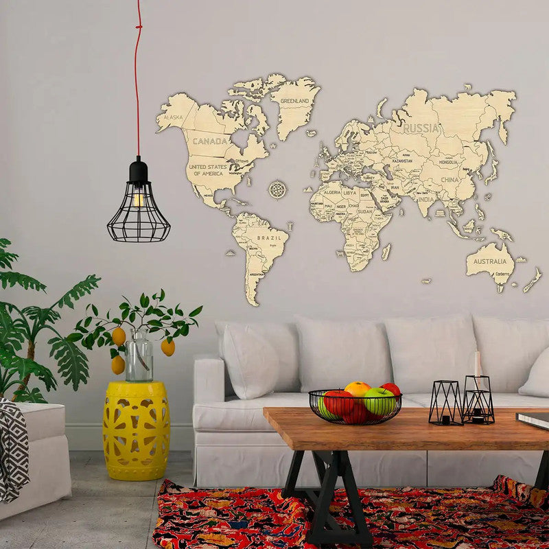 WORLD MAP XXL, Wooden City